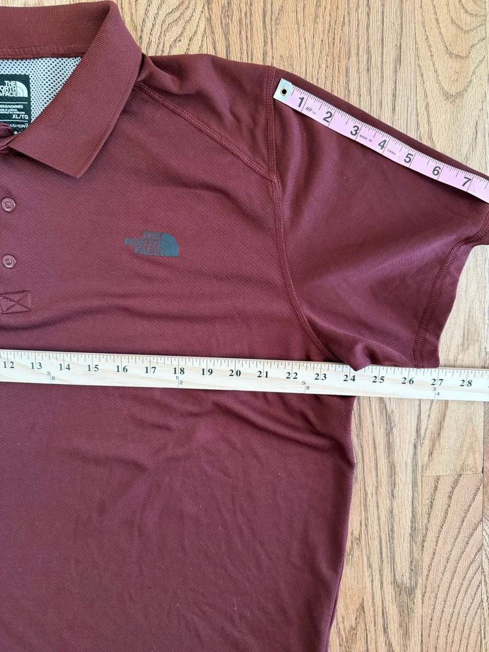 The North Face Men's Adventure Polo Shirt - FlashDry Burgundy Red XL